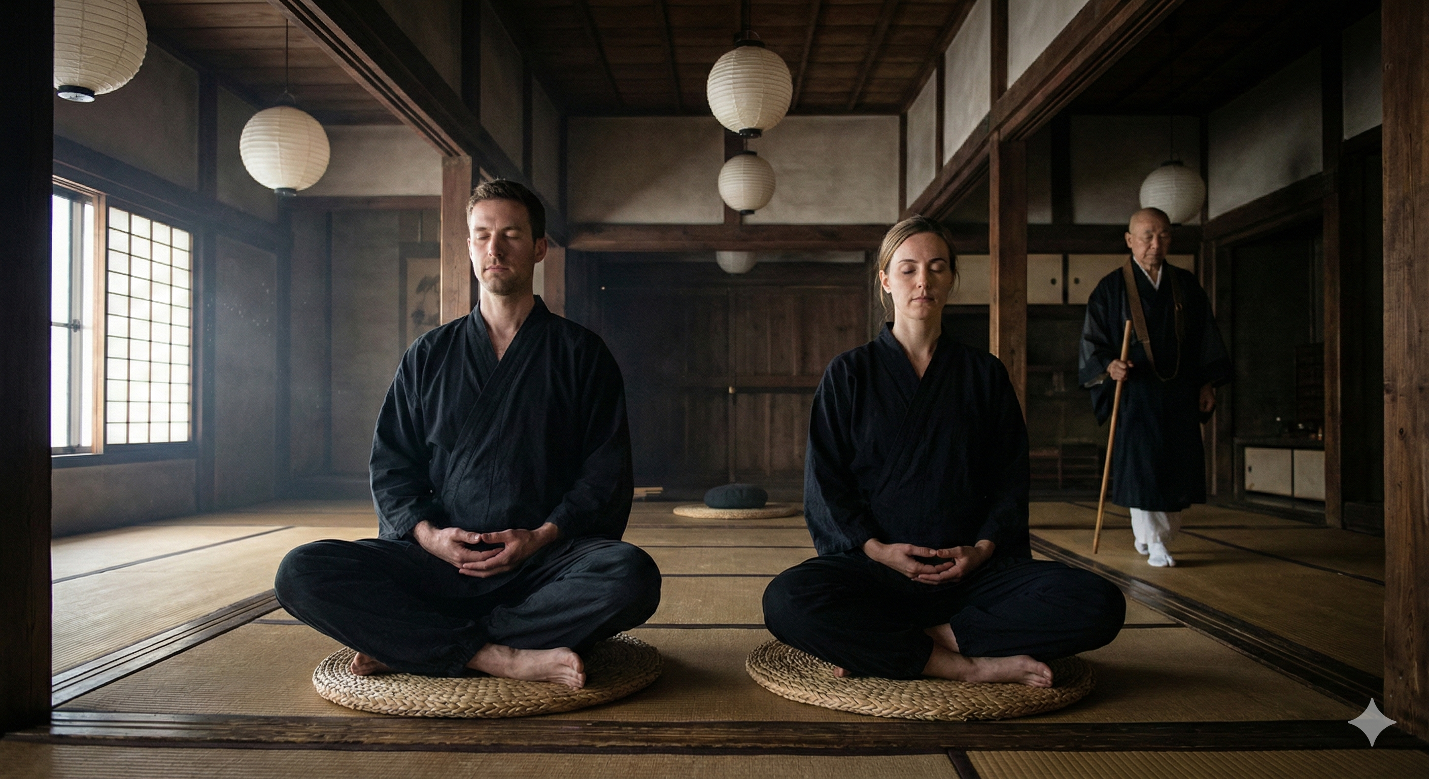 Méditation Zen dans un temple japonais