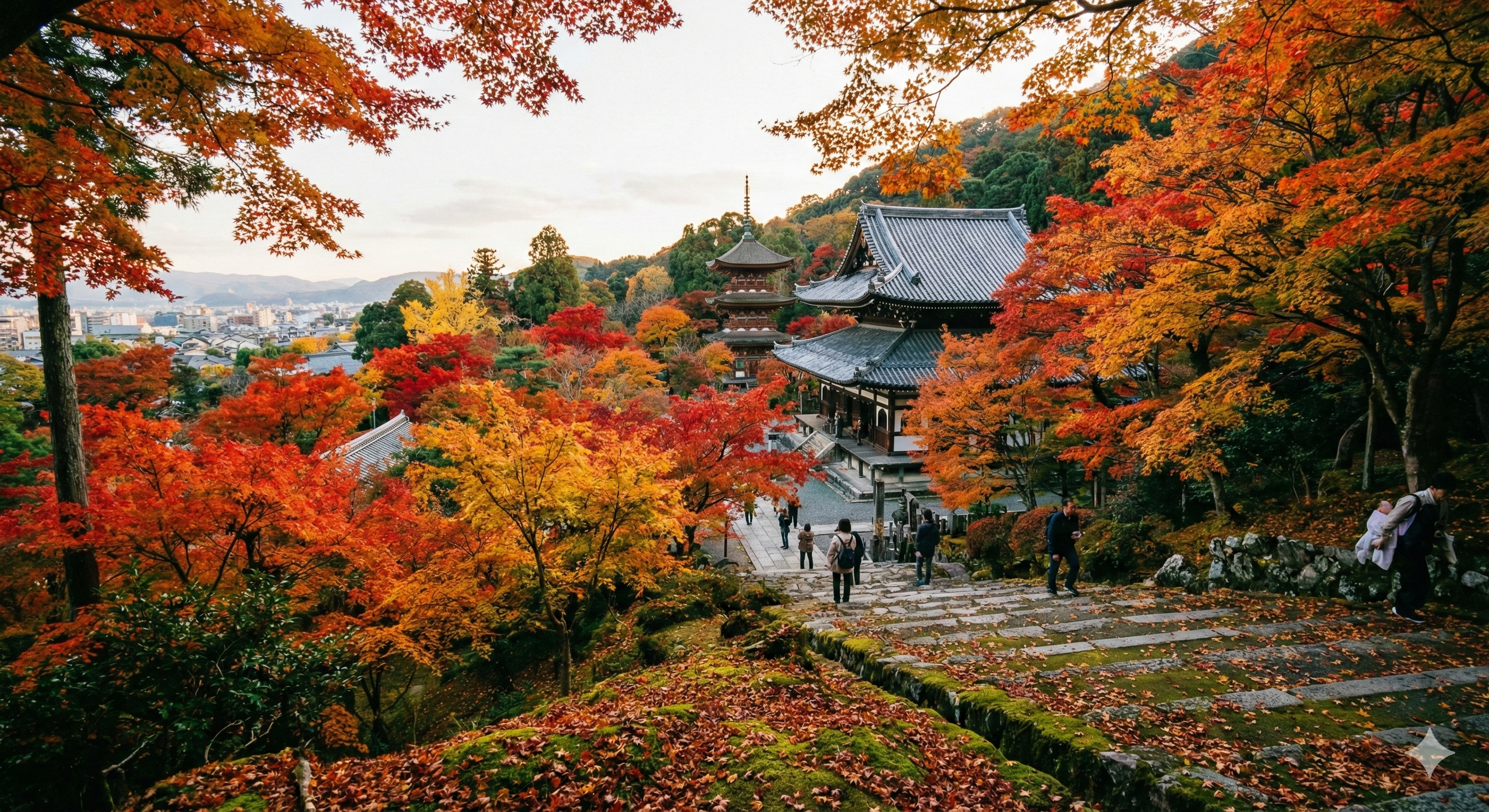 Koyo - automne japonais, feuilles rouges